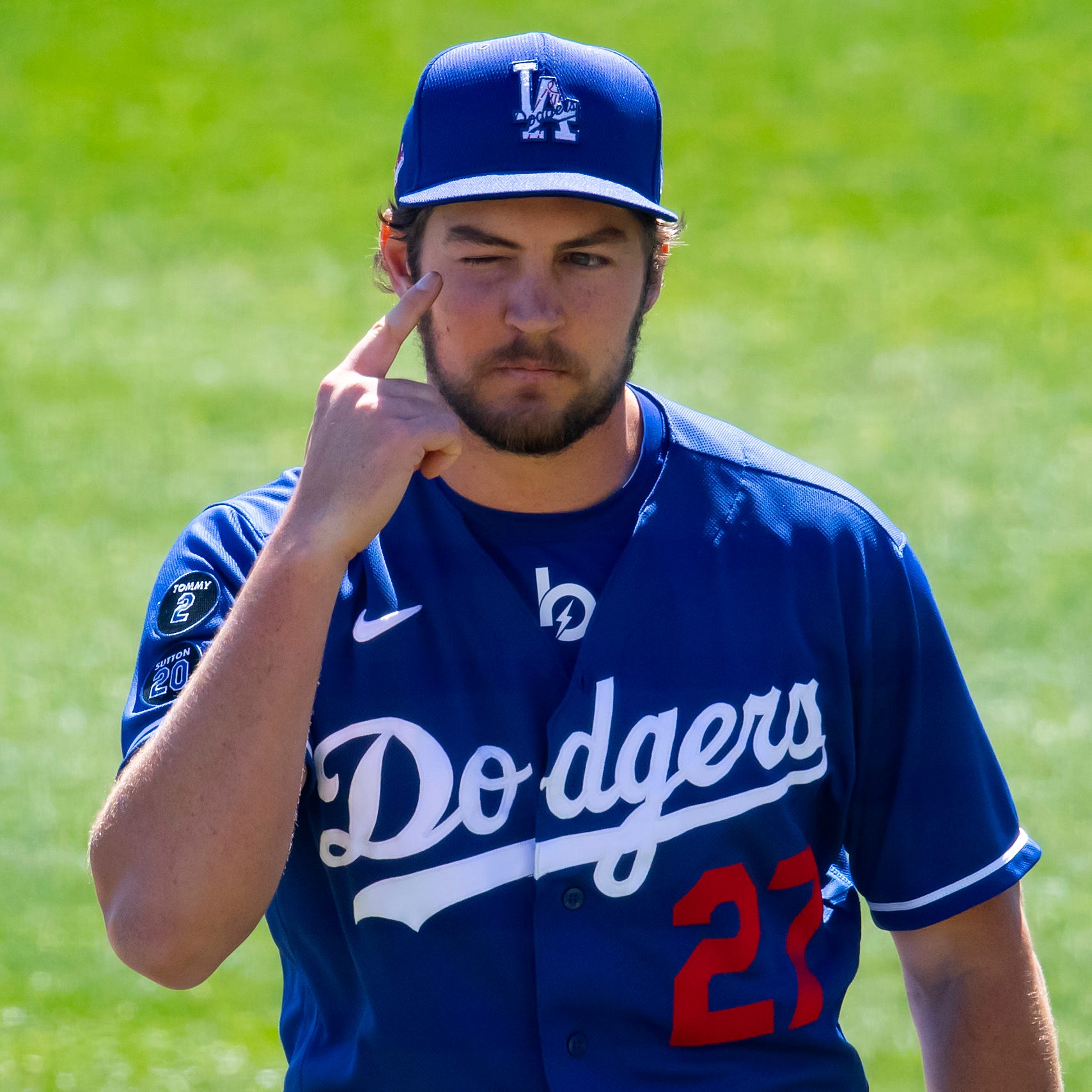 Trevor Bauer made 17 starts for the Dodgers in 2021.