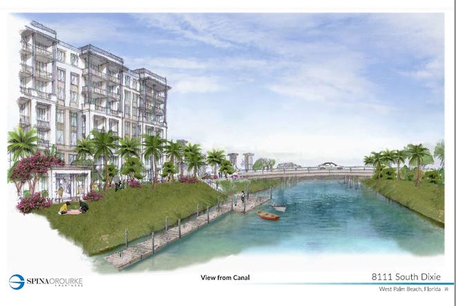 An early rendering of the proposed development at 8111 S. Dixie Highway in West Palm Beach.