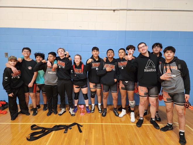 The Sturgis wrestling team won three of its five matches at Comstock on Saturday.