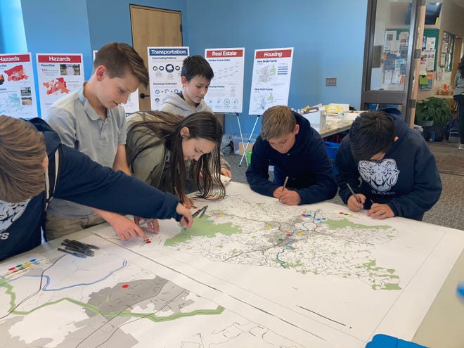 At a public input session in March 2022 at the Skyland/South Buncombe Library, local youth gave public input for the Buncombe County Comprehensive Plan 2043.
