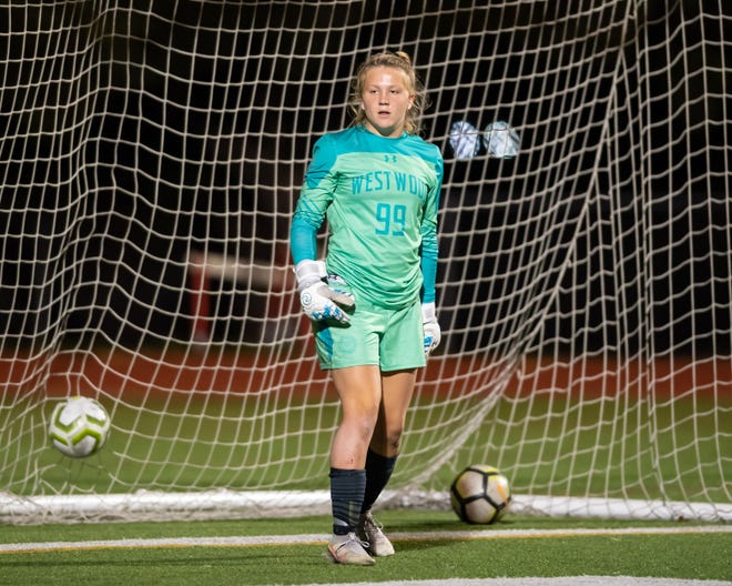 Westwood goalkeeper Atlee Olofson made it through last season's entire District 25-6A schedule without allowing a single goal. That was 14 matches. And she hasn't been beaten in 16 straight district contests. "To not allow a single goal in district over a season is pretty insane,” Warriors coach Malcolm Framjee said.