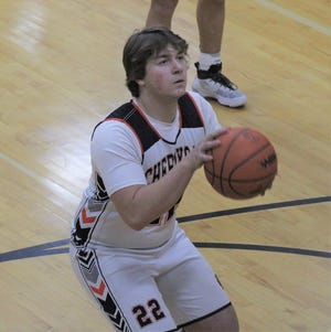 Junior Dylan Balazovic recorded a double-double with 10 points and 12 rebounds for the Cheboygan boys against Rudyard on Tuesday. However, the Chiefs suffered a home loss to the Bulldogs.