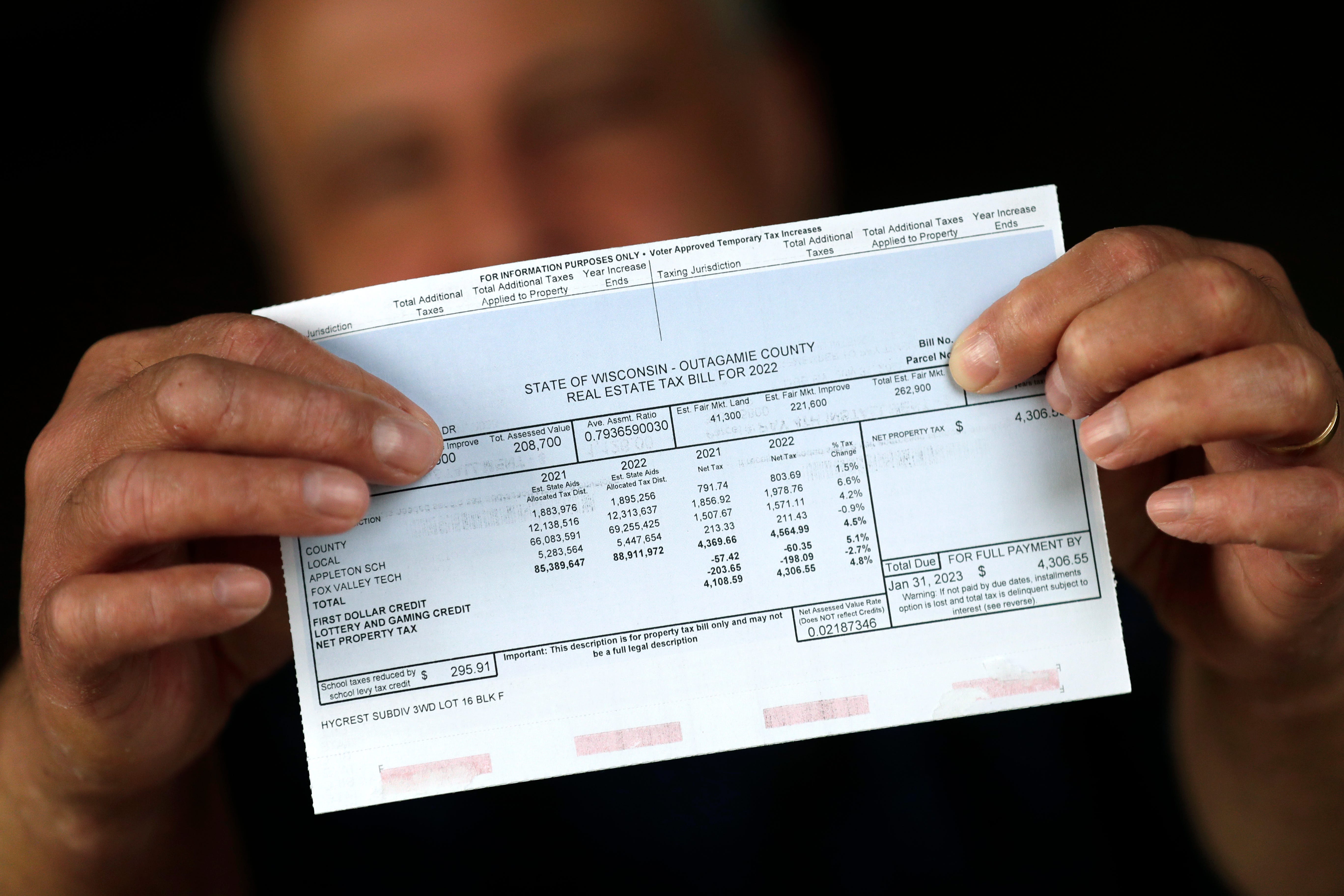 How much Outagamie County residents pay in taxes for private schools