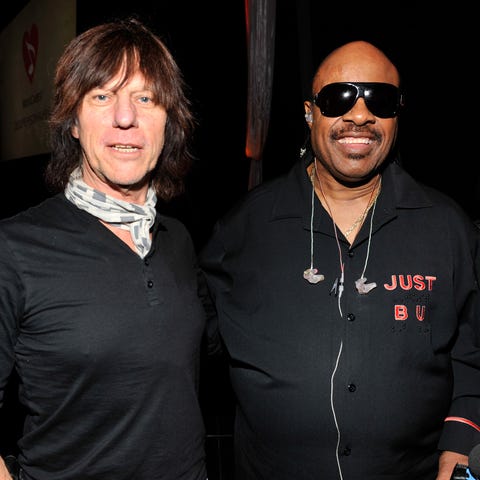 Jeff Beck and Stevie Wonder attend the 2011 MusiCa