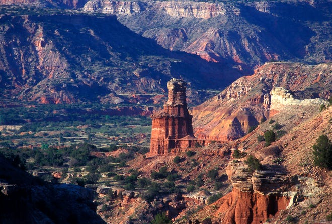 Lighthouse Rock at Palo Duro Canyon, one of Michael Barnes' favorite Texas state parks.