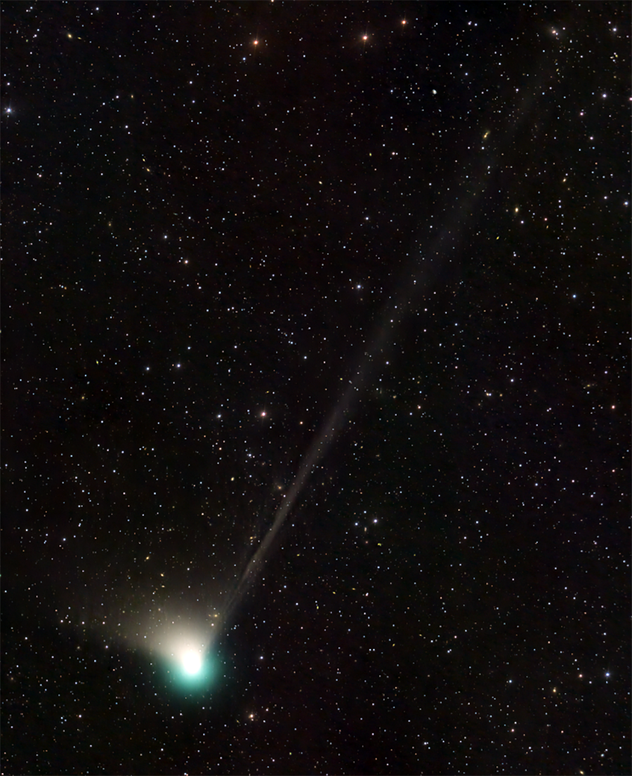 Comet C/2022 E3 (ZTF) was discovered by astronomers using the wide-field survey camera at the Zwicky Transient Facility at 
Mount Palomar, Calif., in March 2022.