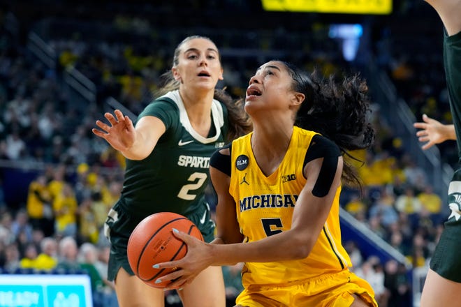 Wanita Michigan memanfaatkan kesalahan MSU untuk menang, 70-55