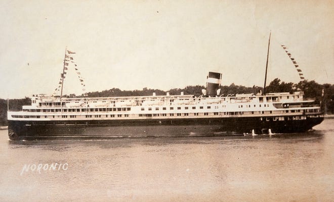 The Great Lakes cruise ship the S.S. Noronic is shown in this photo provided to and copied by The Tribune.