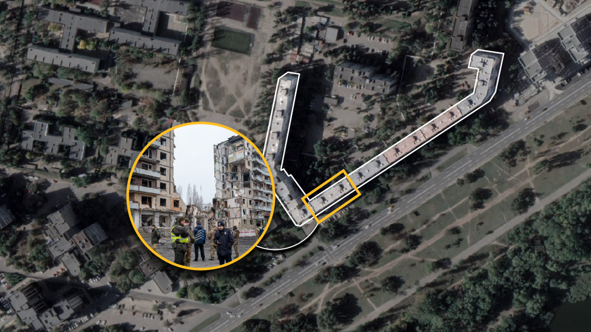 Images du complexe d’appartements de Dnipro avant et après l’attaque russe
