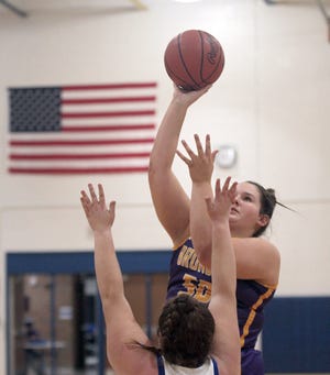 Bronson senior Helena Eley helped lead the Vikings to a win over Reading Tuesday night with a big double-double.