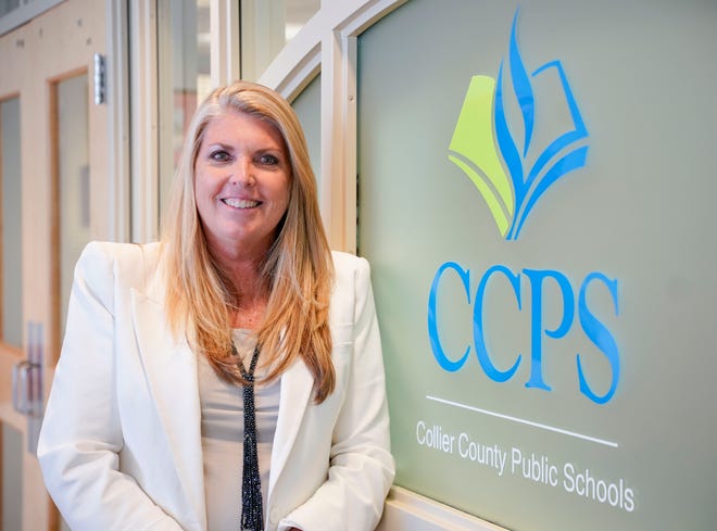 Collier County School District interim superintendent Leslie Ricciardelli poses at the Collier County School District Office in Naples on Tuesday, Jan. 17, 2023.