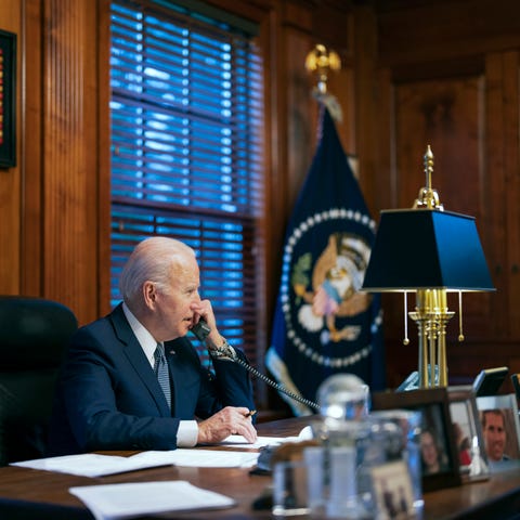 In this image provided by The White House, Preside