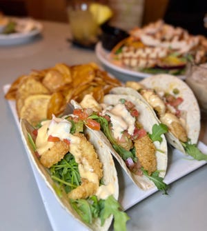 Fried cod tacos from The Profile Tavern.