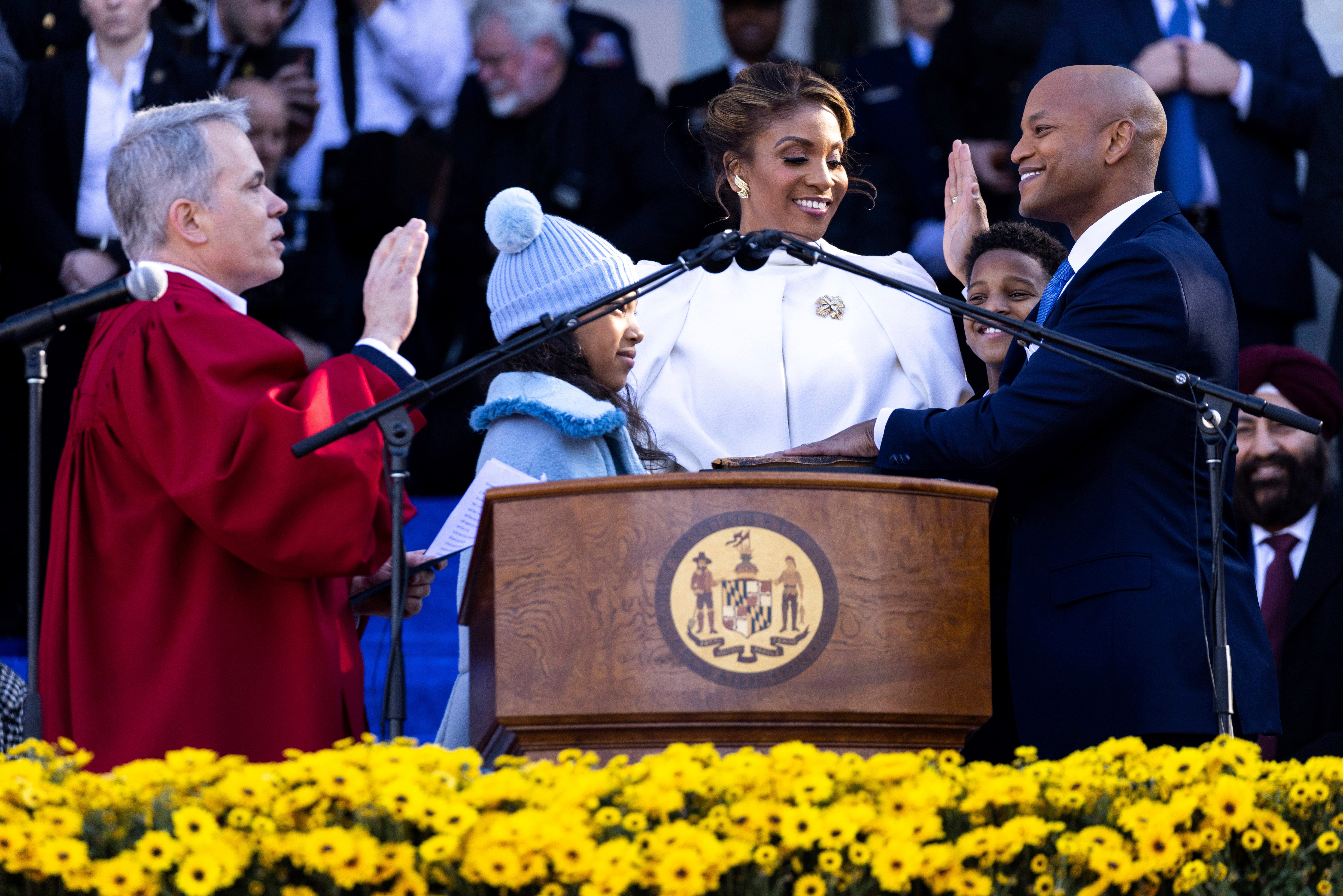 Wes Moore sworn in as Maryland's first Black Governor
