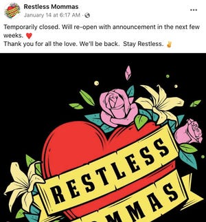 15 de enero a las 6:17 a.m. Restless Mommas dijo que cerrarían temporalmente.  En su sitio web dice que se mudarán a una nueva ubicación en Gainesville.