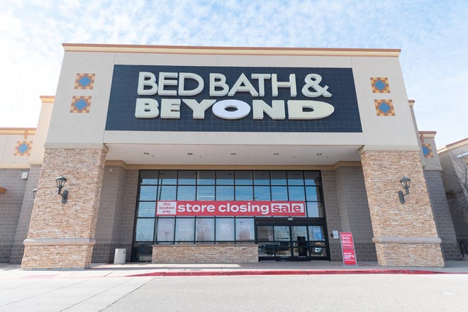 A sign can be seen announcing a store closing sale at Pueblo's Bed Bath and Beyond location, 5737 N. Elizabeth St., on Friday.