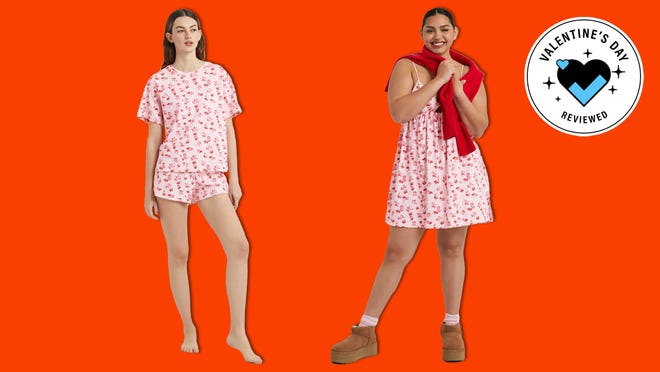 Buy the new Love Letters pajamas from Hill House Home for Valentine's Day 2023.