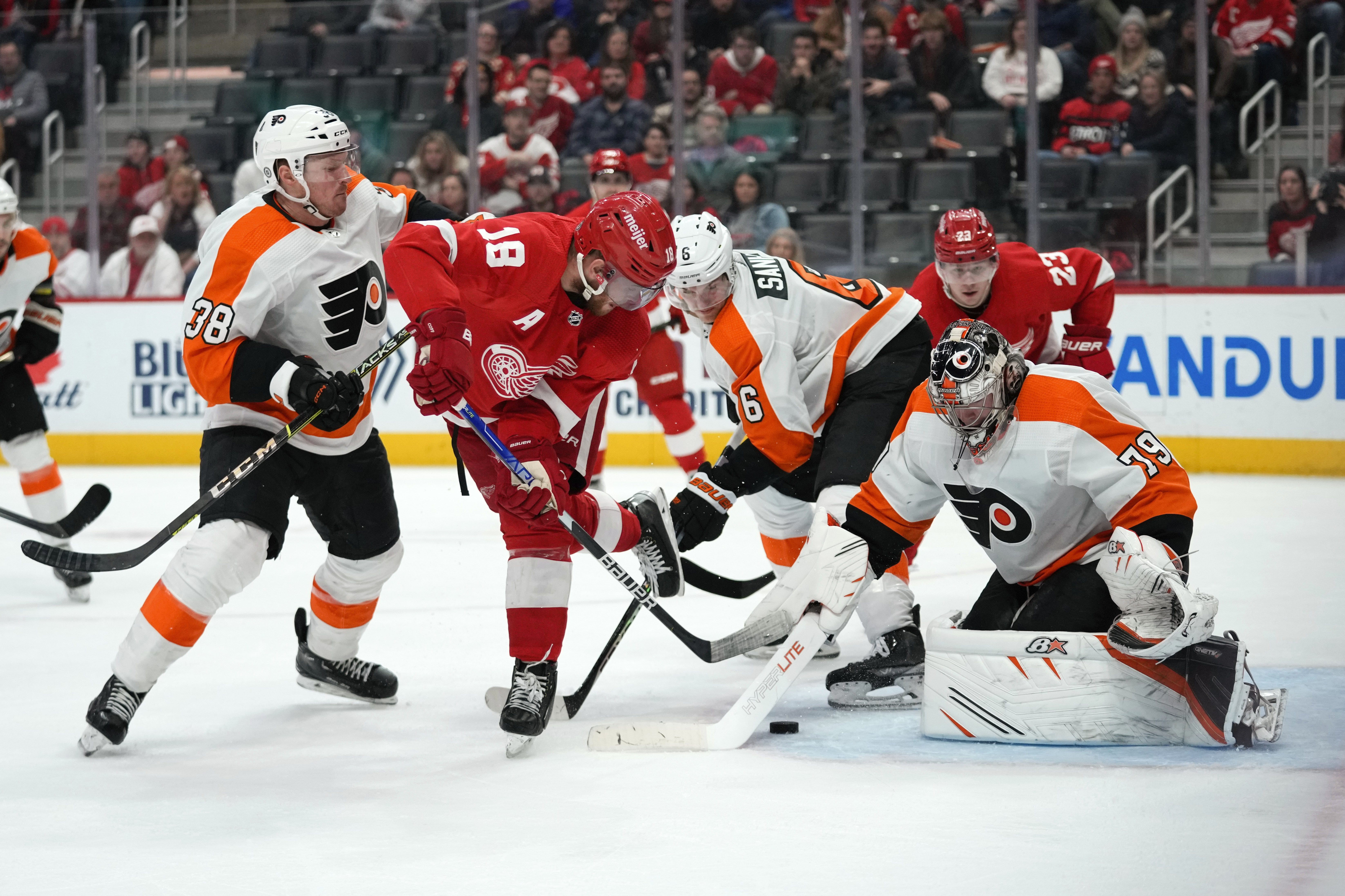 Detroit Red Wings loses to Philadelphia Flyers, 3-1: Game thread replay