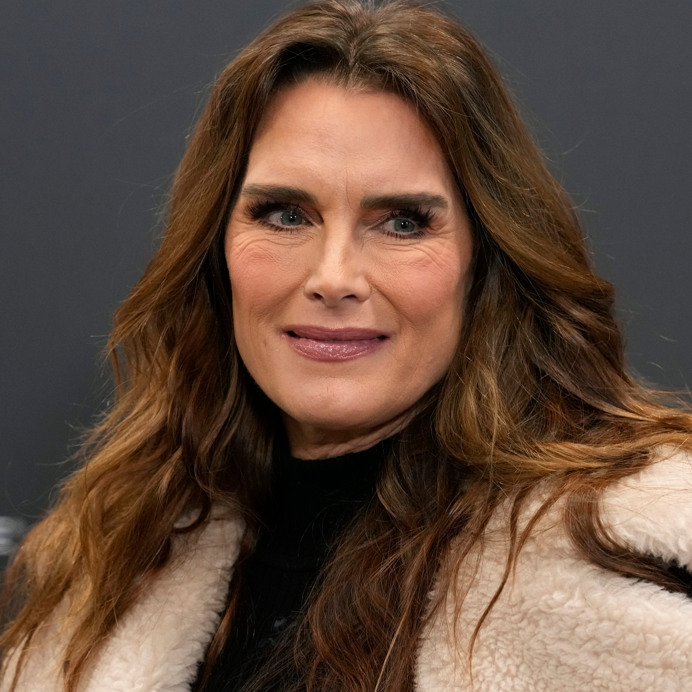 Brooke Shields, the subject of the documentary film "Pretty Baby: Brooke Shields," poses at the premiere of the film at the 2023 Sundance Film Festival in Park City, Utah.