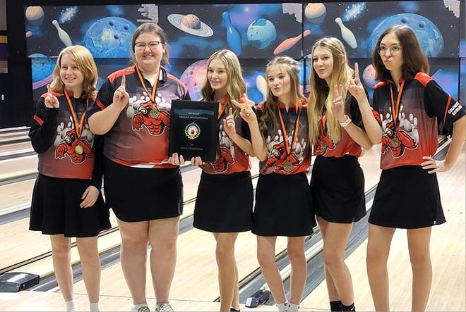 The Coldwater Lady Cardinal Bowling team brought home the hardware from Sunday's Sturgis Invite, winning first place.