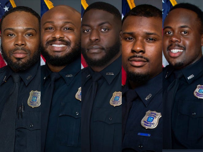 Memphis Police officers Demetrius Haley, Desmond Mills, Emmitt Martin III, Justin Smith and Tadarrius Bean were fired Friday, Jan. 20, 2023, after the city found they violated department policies during a traffic stop involving 29-year-old Tyre Nichols. The FBI is investigating the circumstances around Nichols' death.