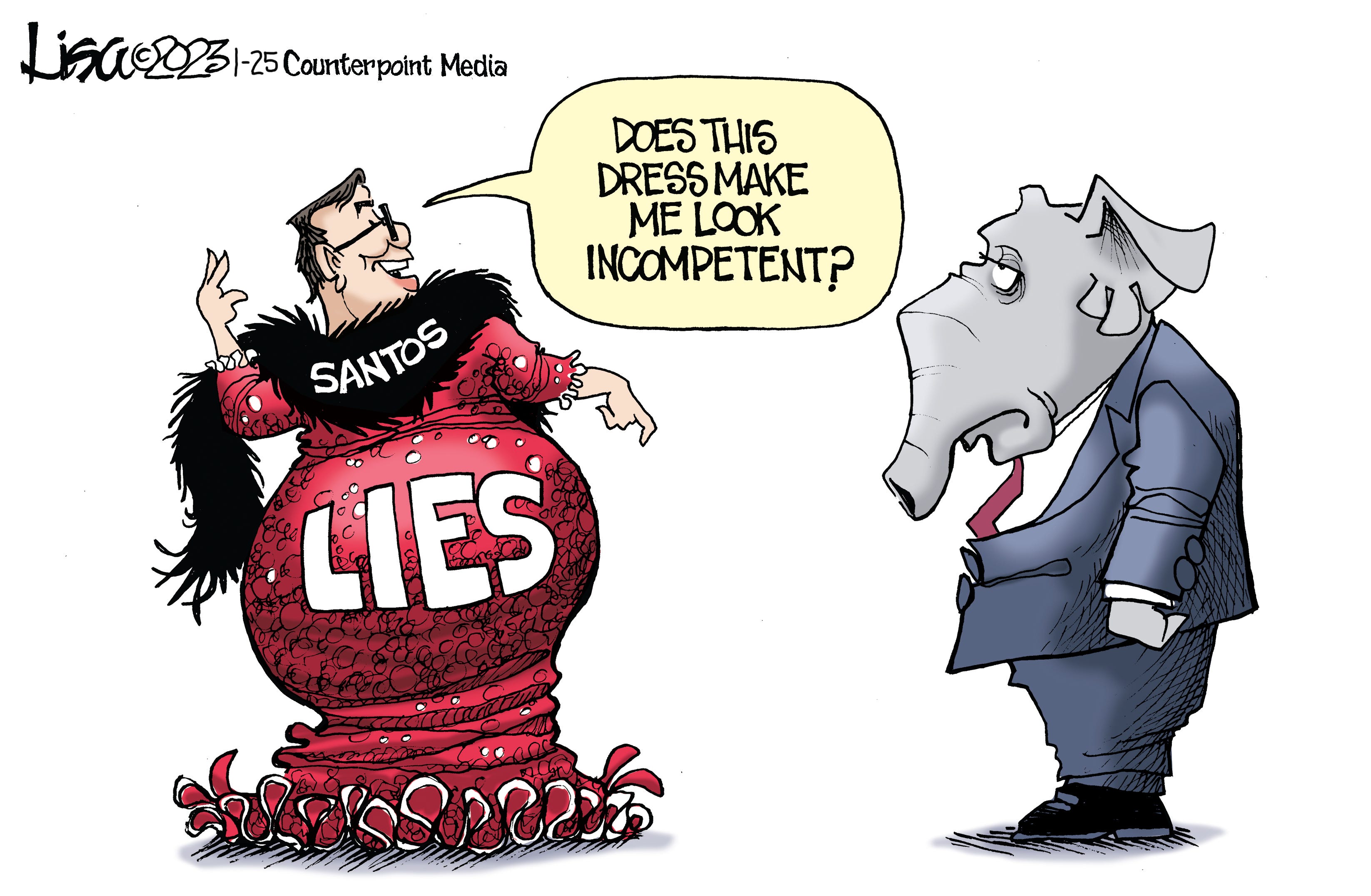 Editorial cartoon: George Santos and the GOP Editorial cartoon: George Santos and the GOP