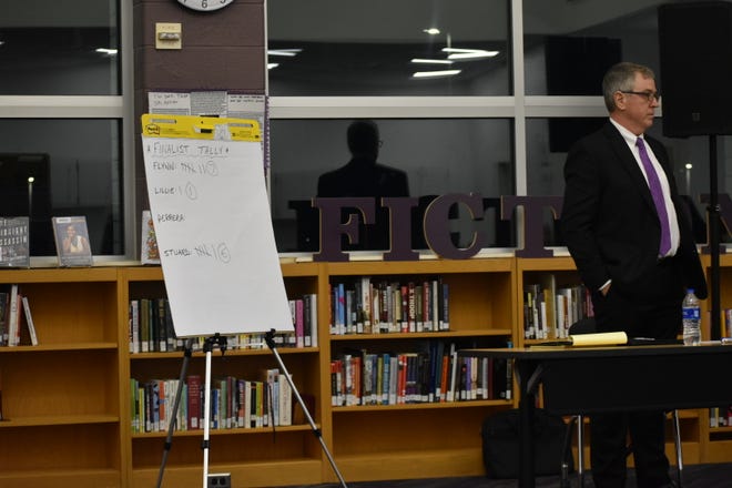 The Fowlerville Schools Board of Education met in the Fowlerville High School Media Center Monday, Jan. 23 to narrow the candidates for the superintendent position.