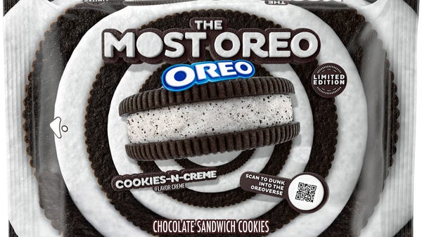 Coming to stores soon, a new limited edition Oreo: The Most Oreo Oreo cookies, with more creme filling and the creme filling includes ground Oreo cookies. Now available for pre-sale on OREO.com and in stores starting January 30.