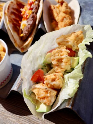 The Chicken & Avocado Salad Taco is available as part of the Wreck 'em menu.