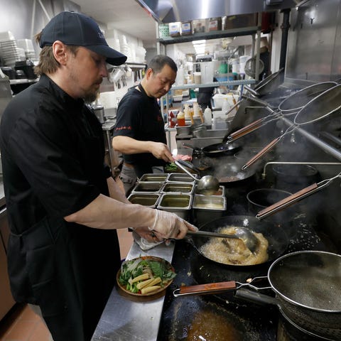 Chef Ron Donegan prepares another order in the kit