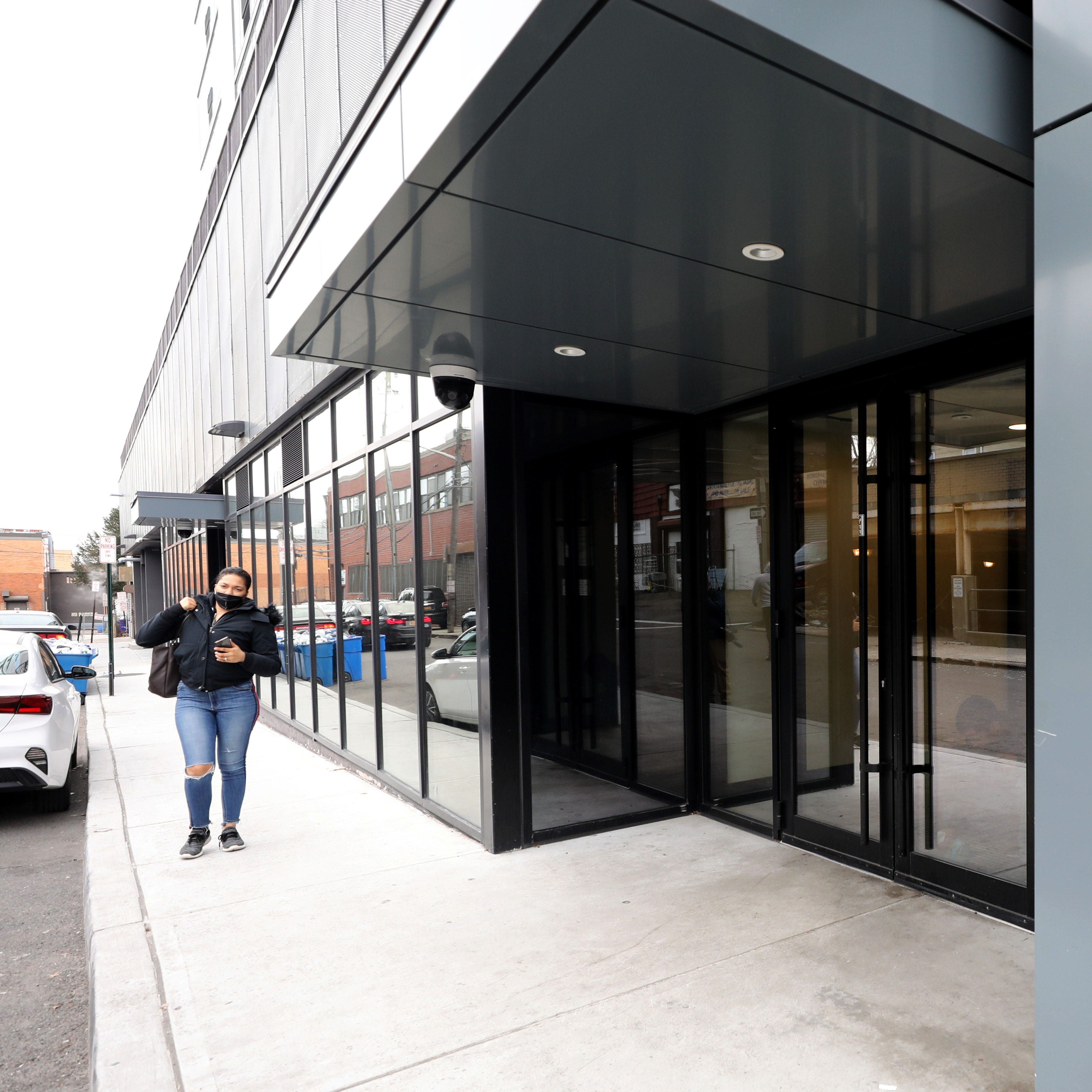 The entrance to 22 South West Street in Mount Vernon, a 17-story mixed-use development with retail, office space and 189 apartments photographed Jan. 25, 2023. 
