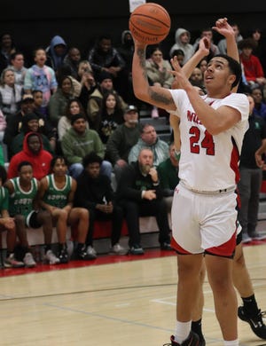 North Hagerstown’s Damiere Branch was voted The Herald-Mail’s Washington County Boys Athlete of the Week for Jan. 16-21.
