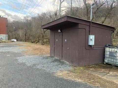 One resident who works in Marshall, and worked for years as a nurse, said the town's lack of access to clean public bathrooms is "a public health issue." The bathrooms shown here are public bathrooms located on Blannahassett Island.