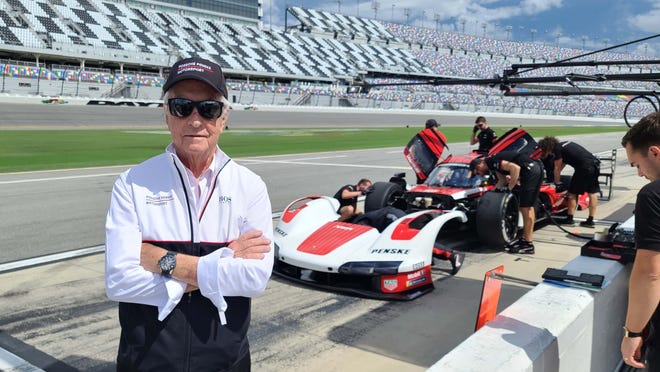 Bucket list. At 85, Roger Penske has teamed with Porsche in an attempt to win the Rolex 24 Hours of Daytona. He has been a constant presence at tests like this one last fall of the Porsche 963.