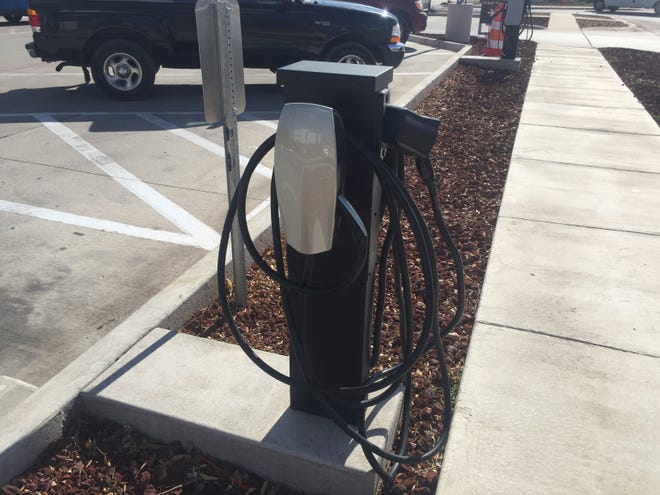 An electrical vehicle charging station at the McDonalds in Artesia was idle on Jan. 26, 2023. The Carlsbad City Council approved an application of $500,000 with the U.S. Department of Energy to place five charging stations within the City of Carlsbad.