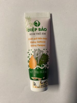 Diep Bao is sold primarily by online retailers based in Vietnam and Singapore. The tubes were tested in Oregon after two children presented with elevated lead levels. The cream was found to have about twice as much lead as lead paint.