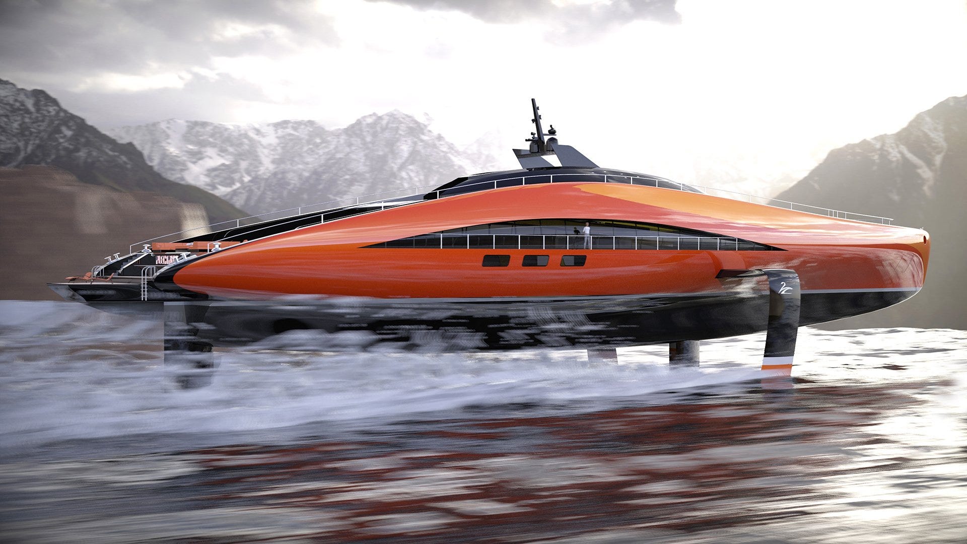 'Fastest superyacht of its kind' inspired by American sailboats can fly across water