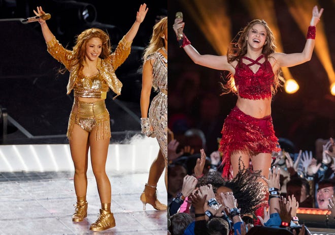 Shakira’s two outfits worn during the Super Bowl halftime performance, handwritten lyrics and her heavily crystalized electric guitar are among the items that will be on display for a museum exhibit in Los Angeles. The Grammy Museum said Thursday, Jan. 26, 2023, that the multi-Grammy winner will have her first exhibit opening on March 4.