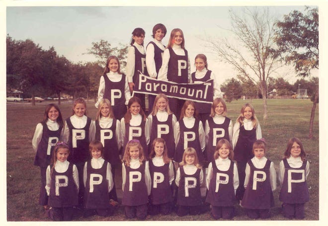 Amarillo Globe-News announces Denise Blanchard (middle row, fourth from the left) as the 2022 Headliner for her lifetime commitment to community partnerships in bettering our youths education and longtime community service, Seen smiling in her youth as a member of the Paramount Cheerleader's.