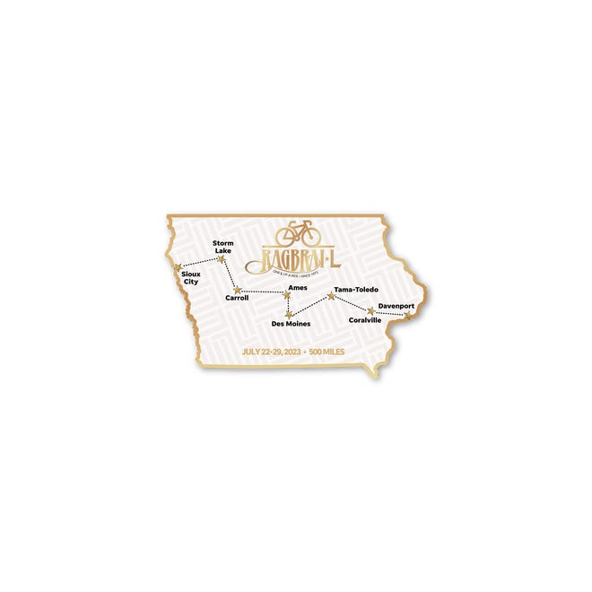 RAGBRAI’s 2023 route distance, towns revealed for the 50th anniversary RAGBRAI’s 2023 route distance, towns revealed for the 50th anniversary
