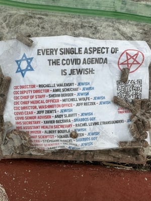 Antisemitic material found in a Palm Beach driveway this weekend.