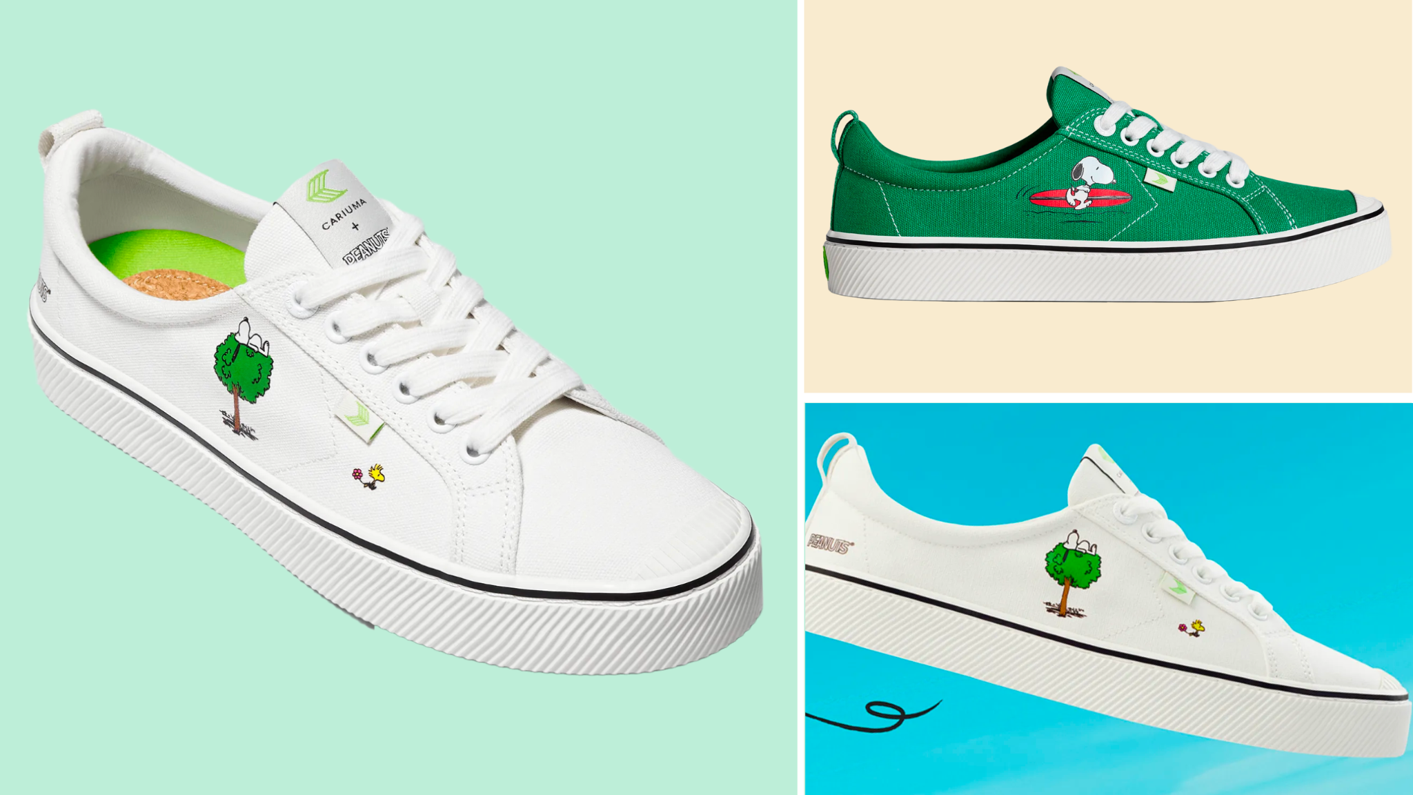 Cariuma just restocked its popular Peanuts sneakers—shop Snoopy sneakers before they sell out again