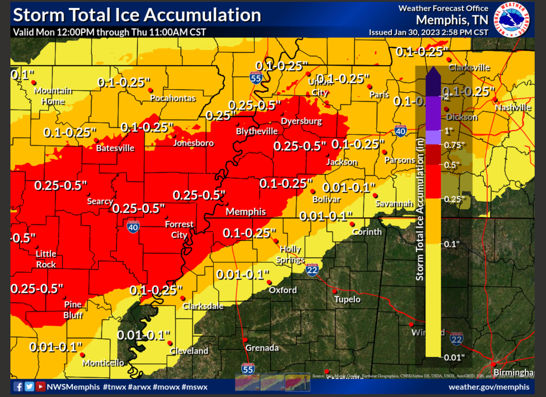 West Tennessee on weather advisory amid incoming ice storm