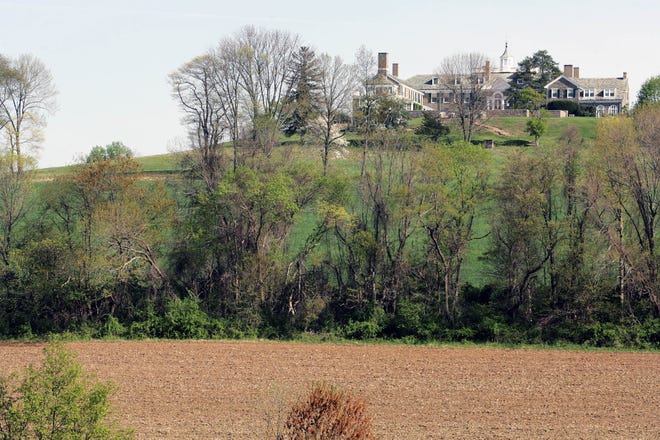 The 505-acre Granogue estate sits on a hilltop and can be seen along points of Smith Bridge Road near Centreville. It was the home of the late Irénée and Barbara du Pont. Photo was taken on Thursday, April 24, 2008.