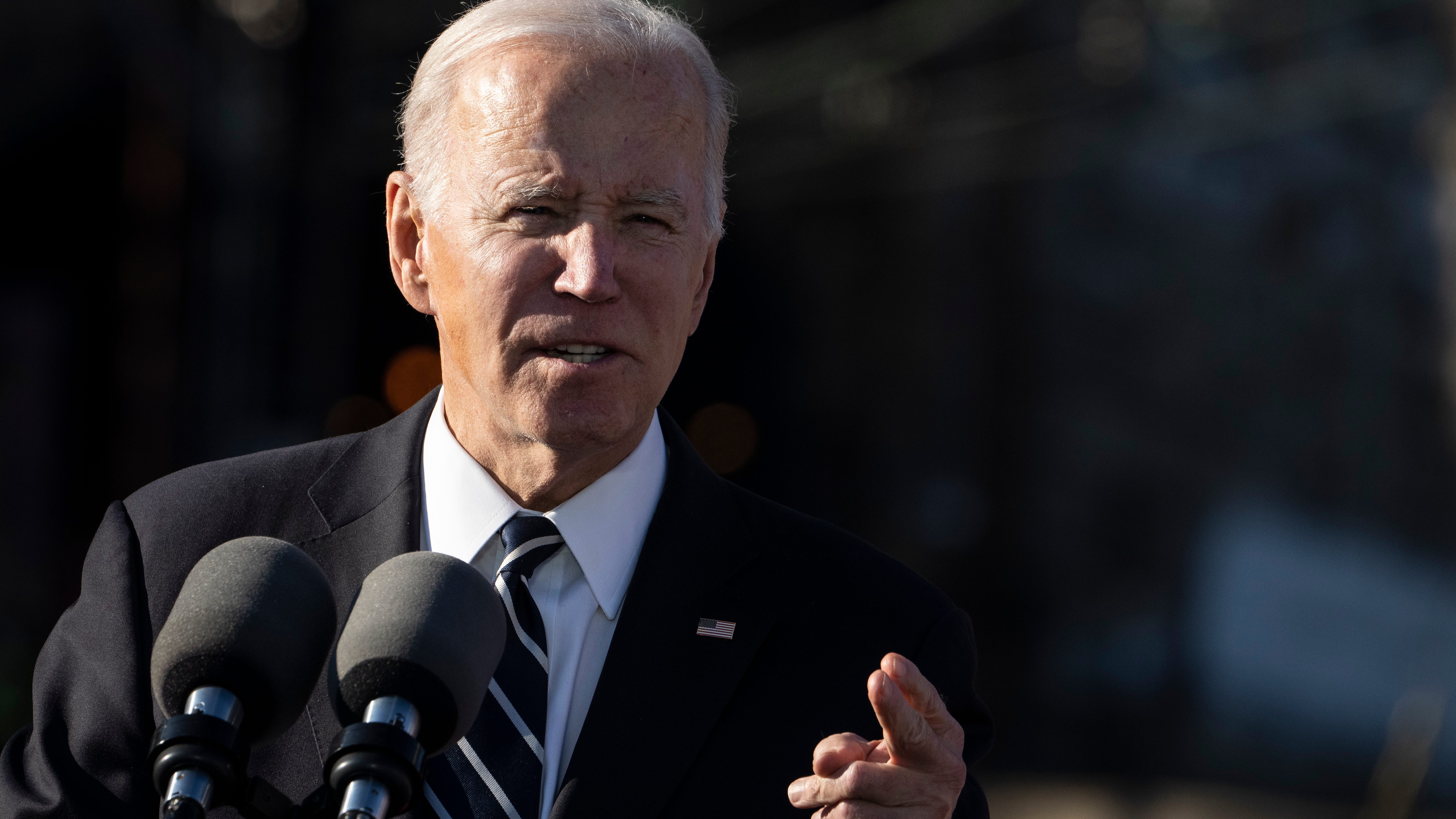 BALTIMORE, MARYLAND - JANUARY 30: U.S. President Joe Biden speaks at the Baltimore and Potomac (B&P) Tunnel North Portal on January 30, 2023 in Baltimore, Maryland. The tunnel is 150 years old and is the biggest chokepoint in the rail system between New York City and Washington, DC and frequently causes delays of Amtrak, Maryland commuter trains and freight rail traffic. Biden is discussing how funding from the recently passed Infrastructure Investment and Jobs Act will aim to rebuild and replace the tunnel. (Photo by   Drew Angerer/Getty Images) ORG XMIT: 775930732 ORIG FILE ID: 1246676706