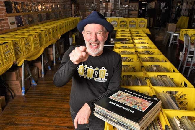 Astro Record Store owner Kevin "Lippy" Mawby relishes conversing with customers about vintage vinyl and rock n’ roll history.