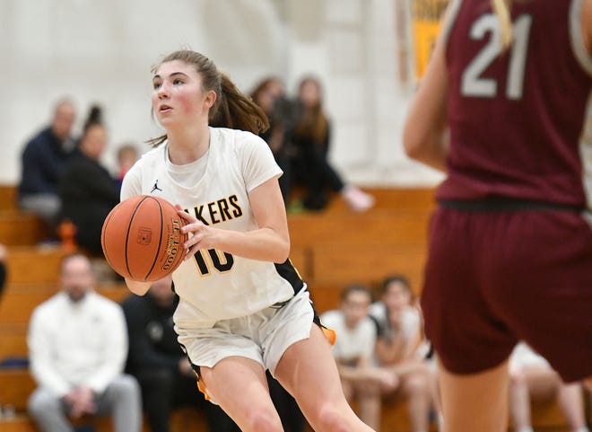 Quaker Valley's Nora Johns gets set to shoot during Monday's game against Beaver at Quaker Valley High School.