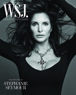 Stephanie Seymour covers the WSJ. Magazine’s Spring 2023 Women’s Fashion issue.
