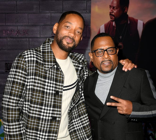 Will Smith and Martin Lawrence arrive at the premiere of Columbia Pictures' "Bad Boys For Life" at TCL Chinese Theatre on January 14, 2020 in Hollywood, California.
