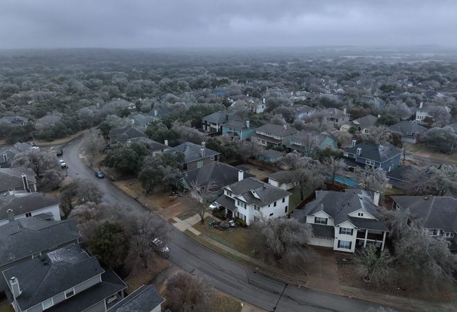 Homes in the Vintage Place section of Circle C Ranch neighborhood in Southwest Austin were among those without power on Wednesday.